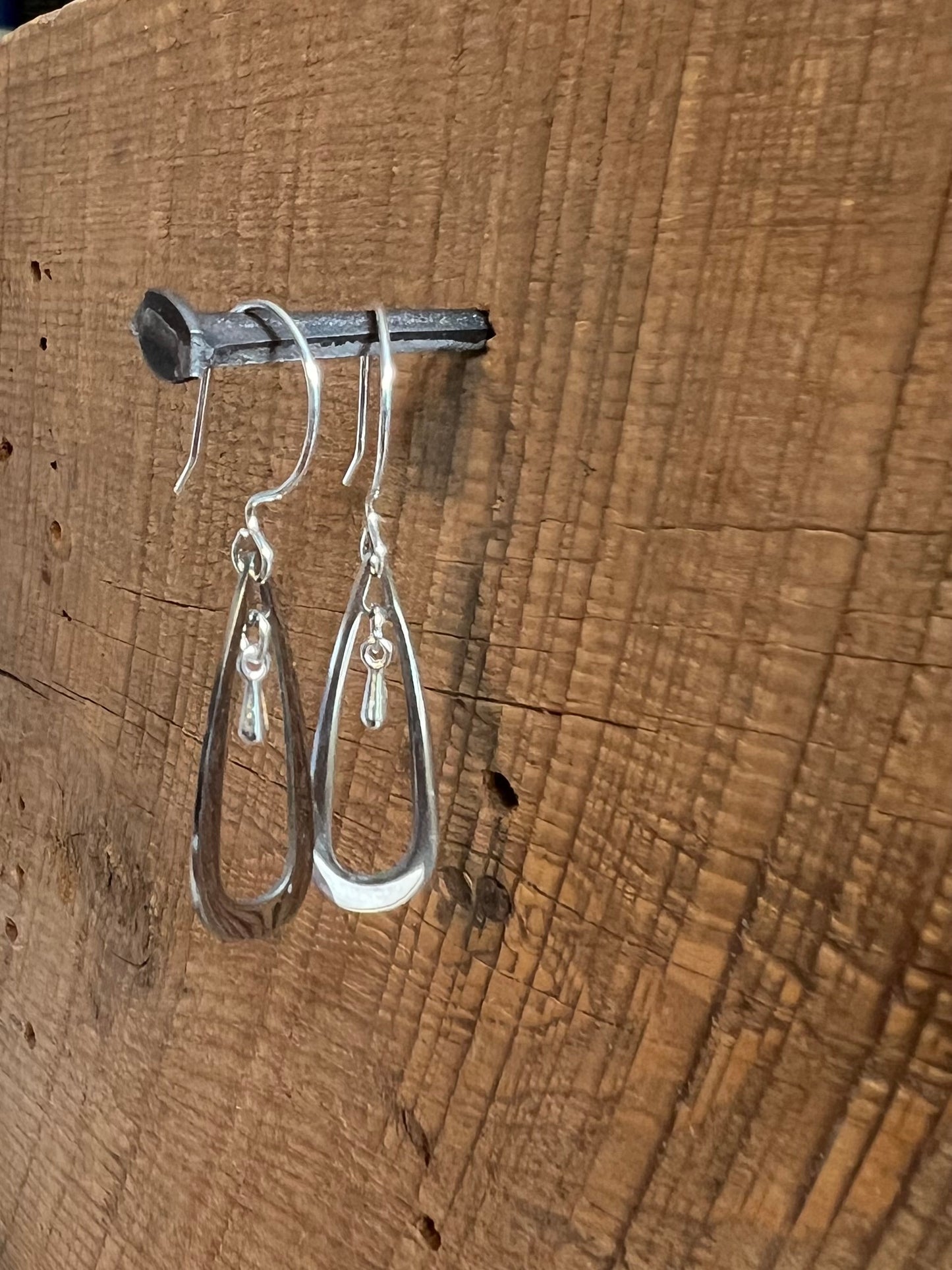 SariBlue® Silver Nested Dewdrop Earrings