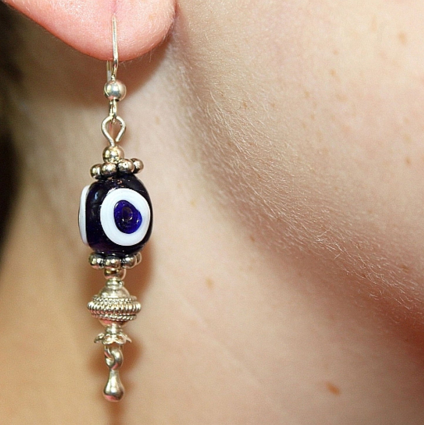 SariBlue® Nazar Evil Eye Dangle Earrings