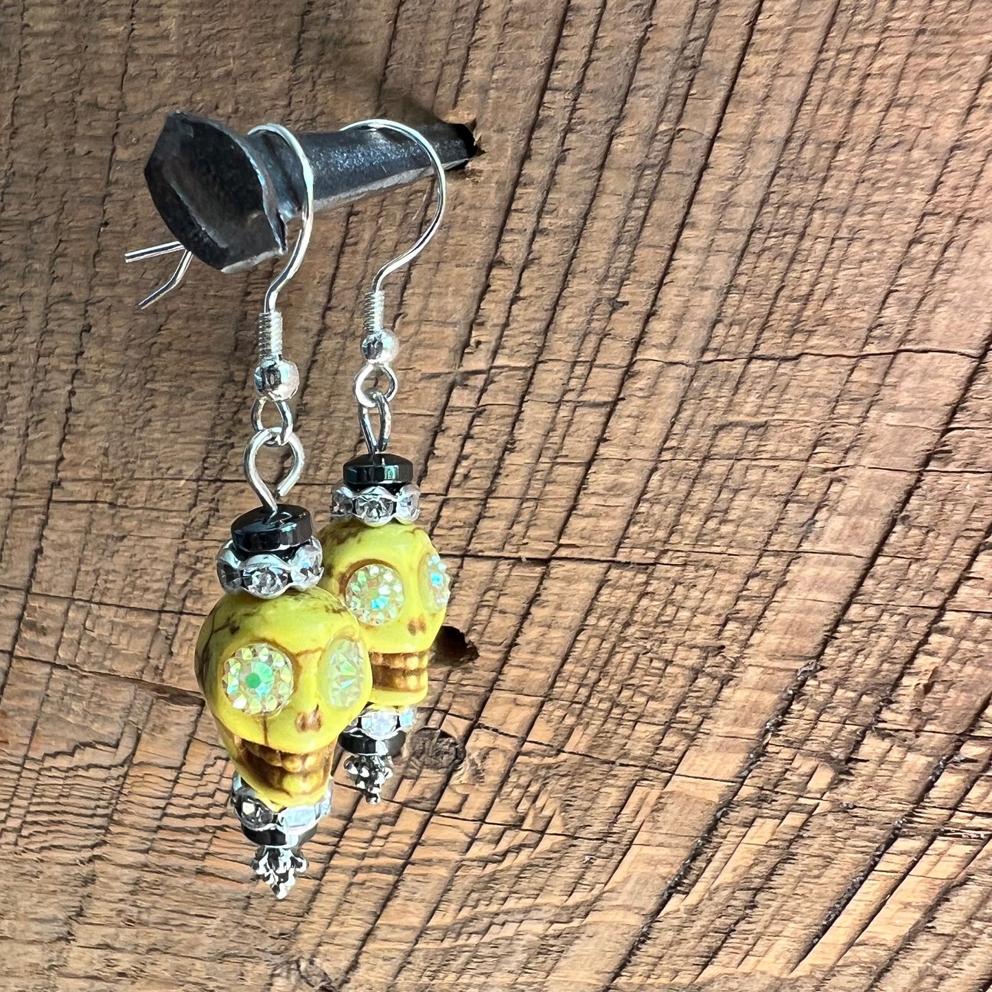 SariBlue® Sparkle Sugarskull Earrings