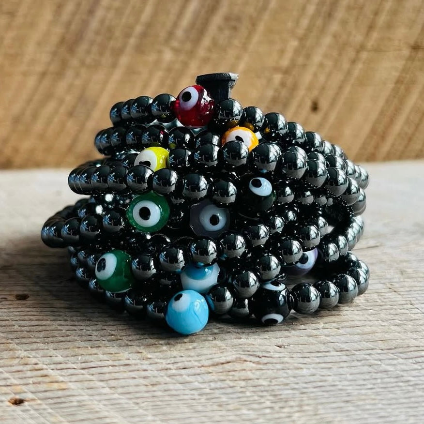 SariBlue® Evil Eye Hematite Bracelet