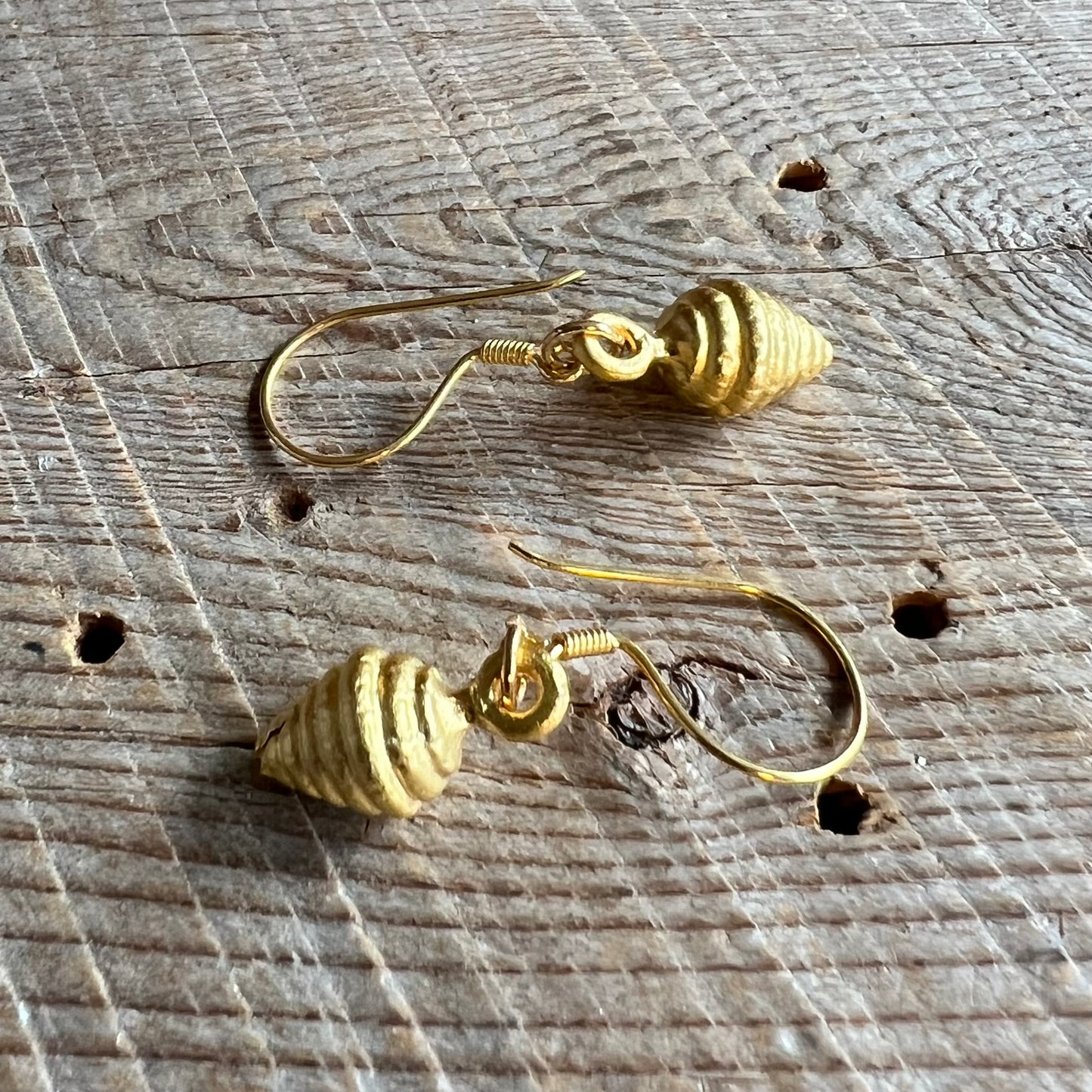 SariBlue® Gold Spiral Earrings