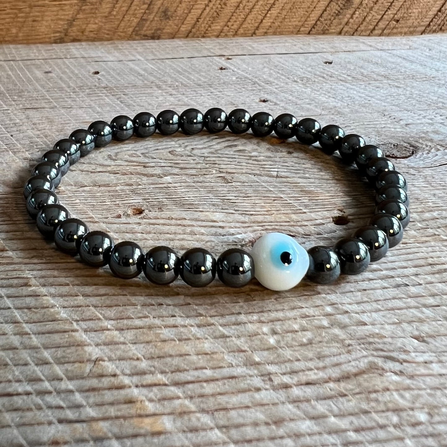 SariBlue® Evil Eye Hematite Bracelet