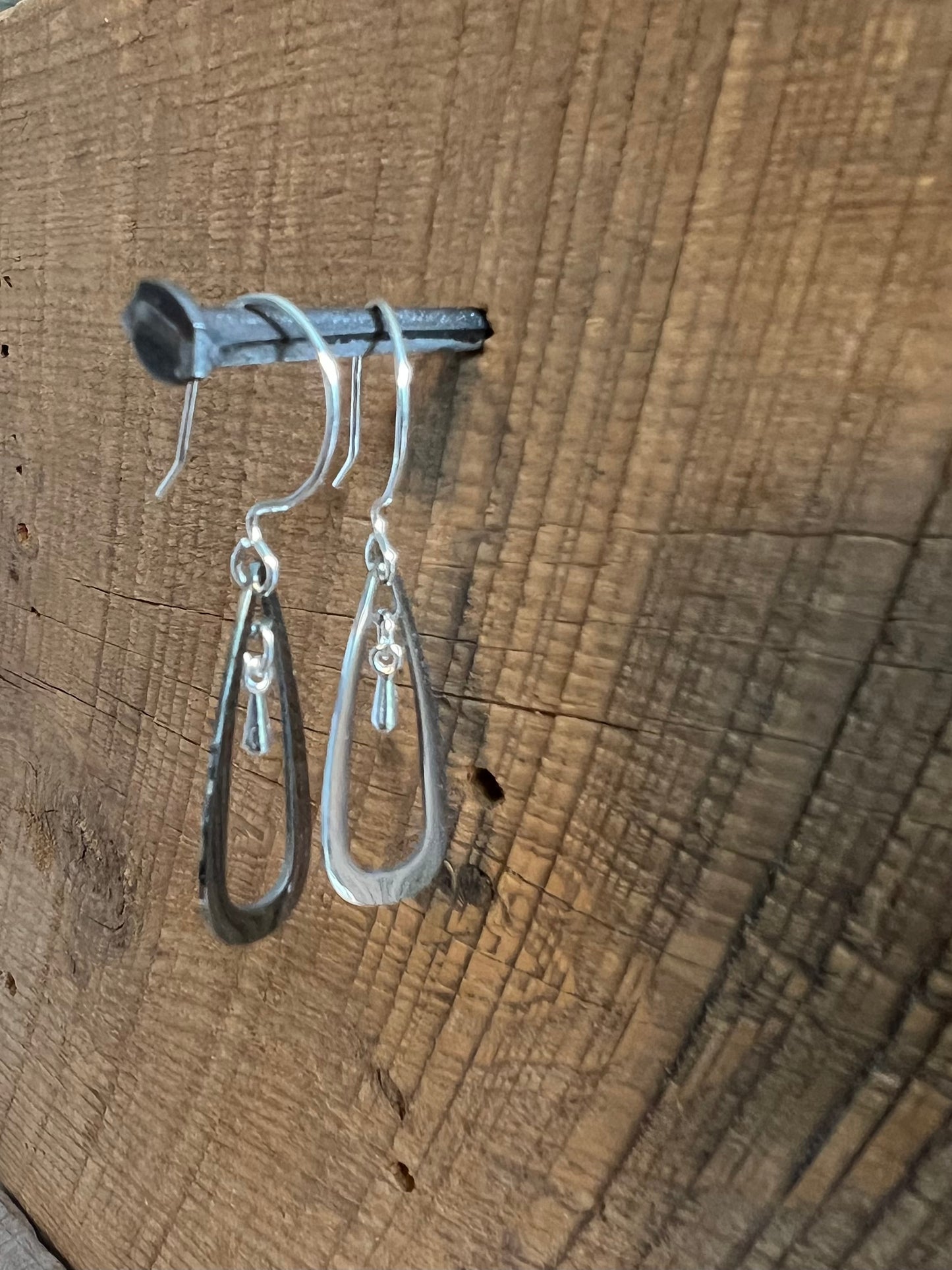 SariBlue® Silver Nested Dewdrop Earrings