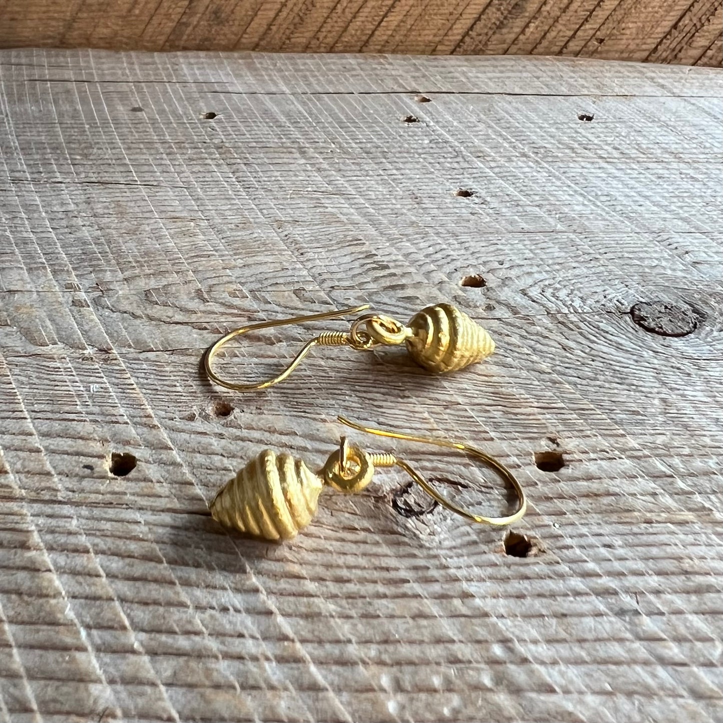 SariBlue® Gold Spiral Earrings