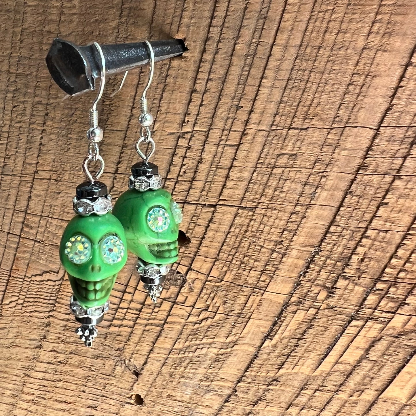 SariBlue® Sparkle Sugarskull Earrings