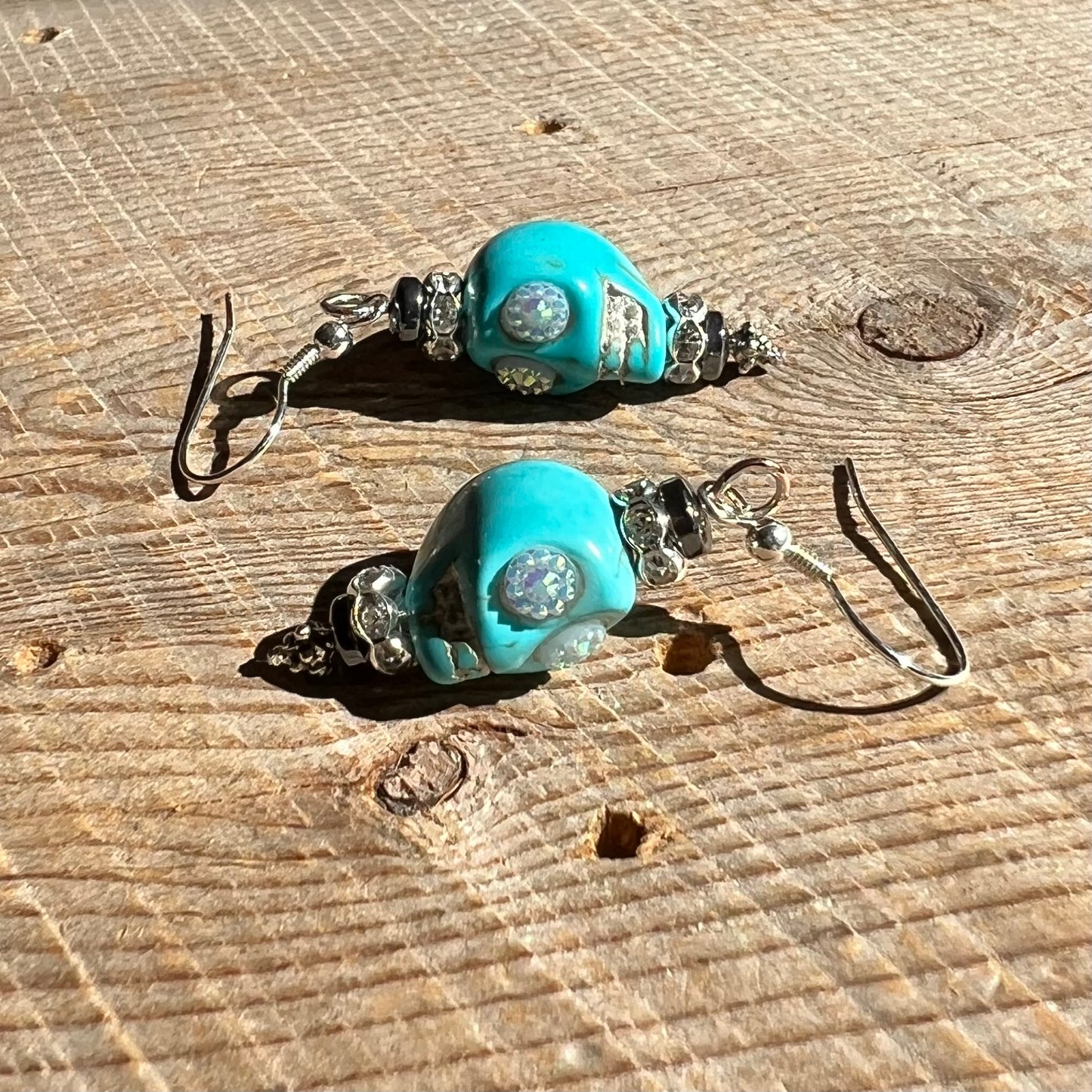 SariBlue® Sparkle Sugarskull Earrings