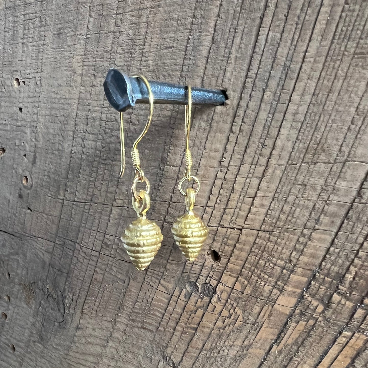 SariBlue® Gold Spiral Earrings