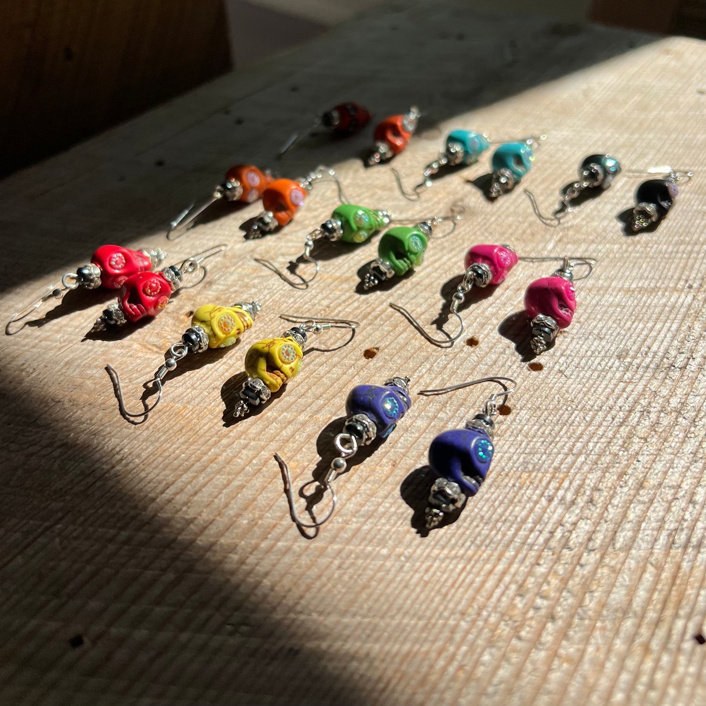 SariBlue® Sparkle Sugarskull Earrings