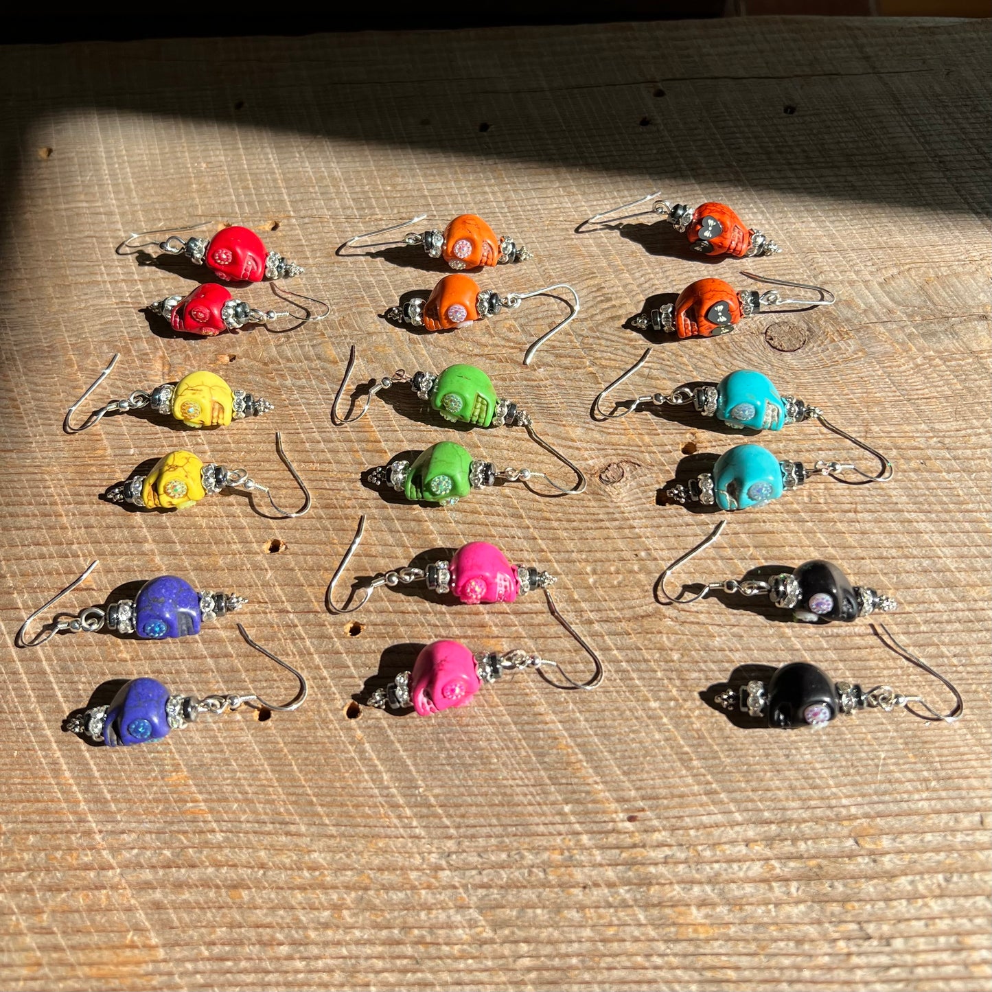 SariBlue® Sparkle Sugarskull Earrings