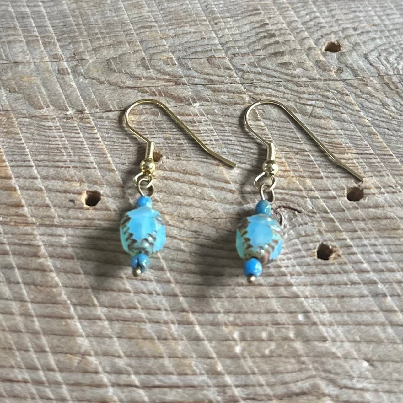SariBlue® Mermaid Tears Czech Glass Earrings