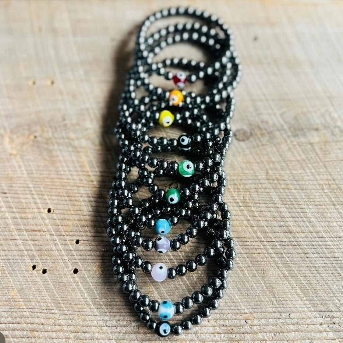 SariBlue® Evil Eye Hematite Bracelet