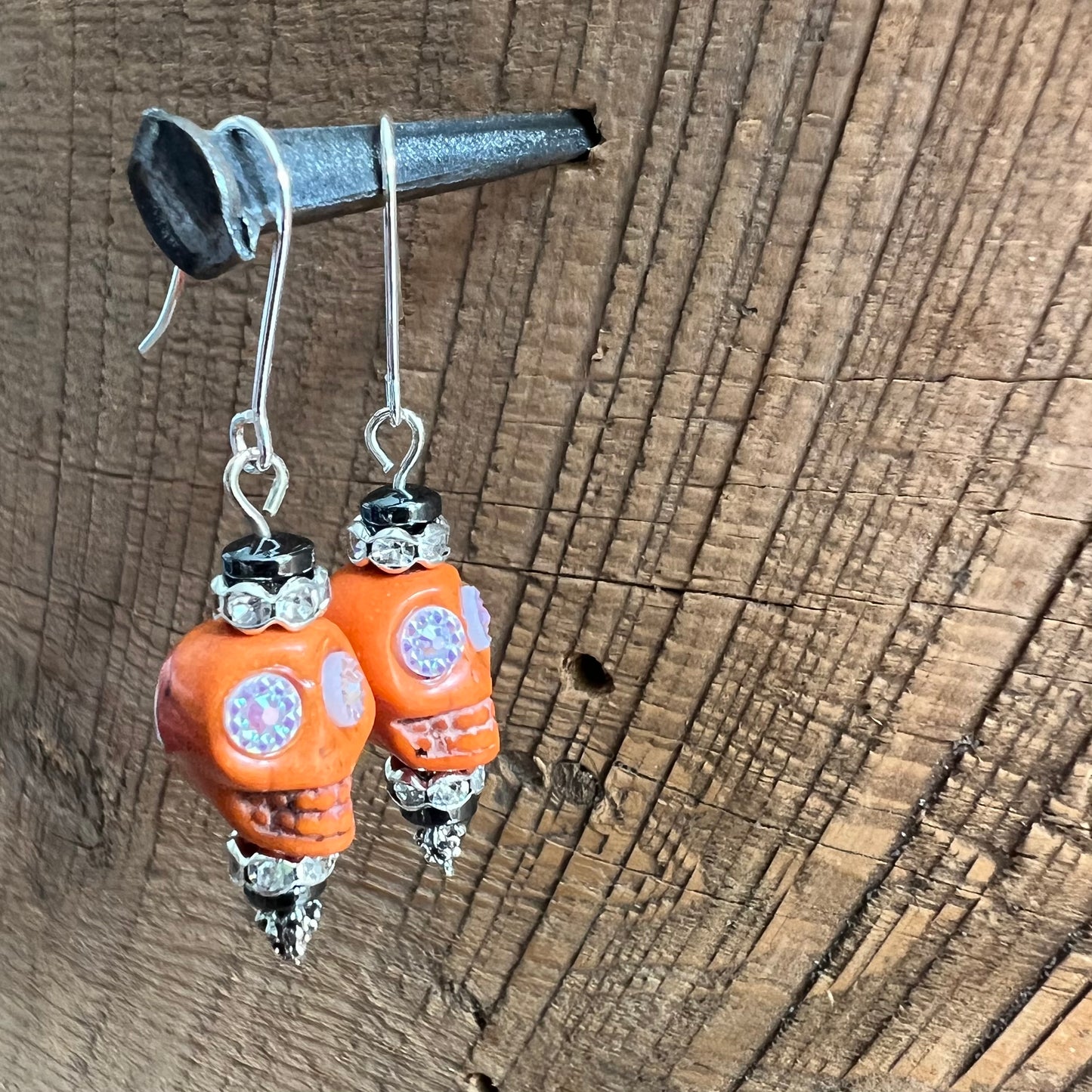 SariBlue® Sparkle Sugarskull Earrings