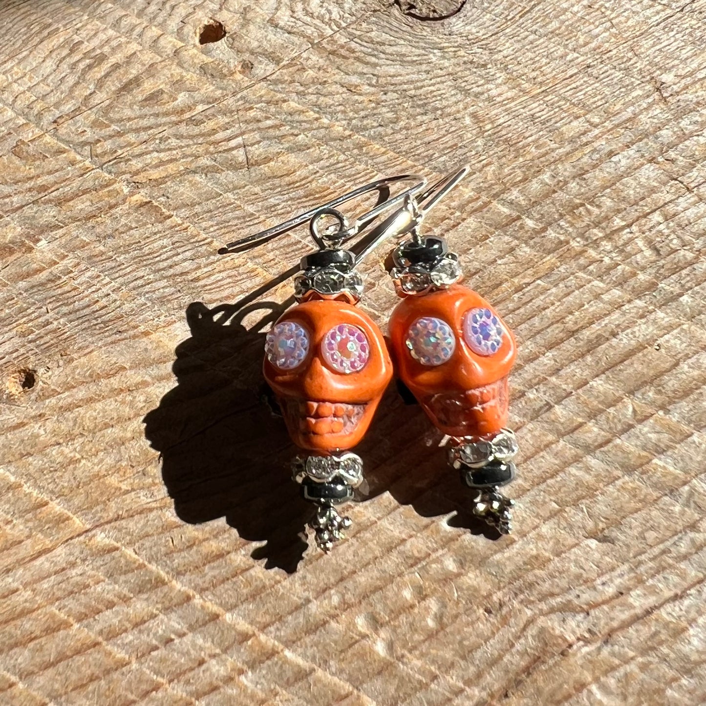 SariBlue® Sparkle Sugarskull Earrings