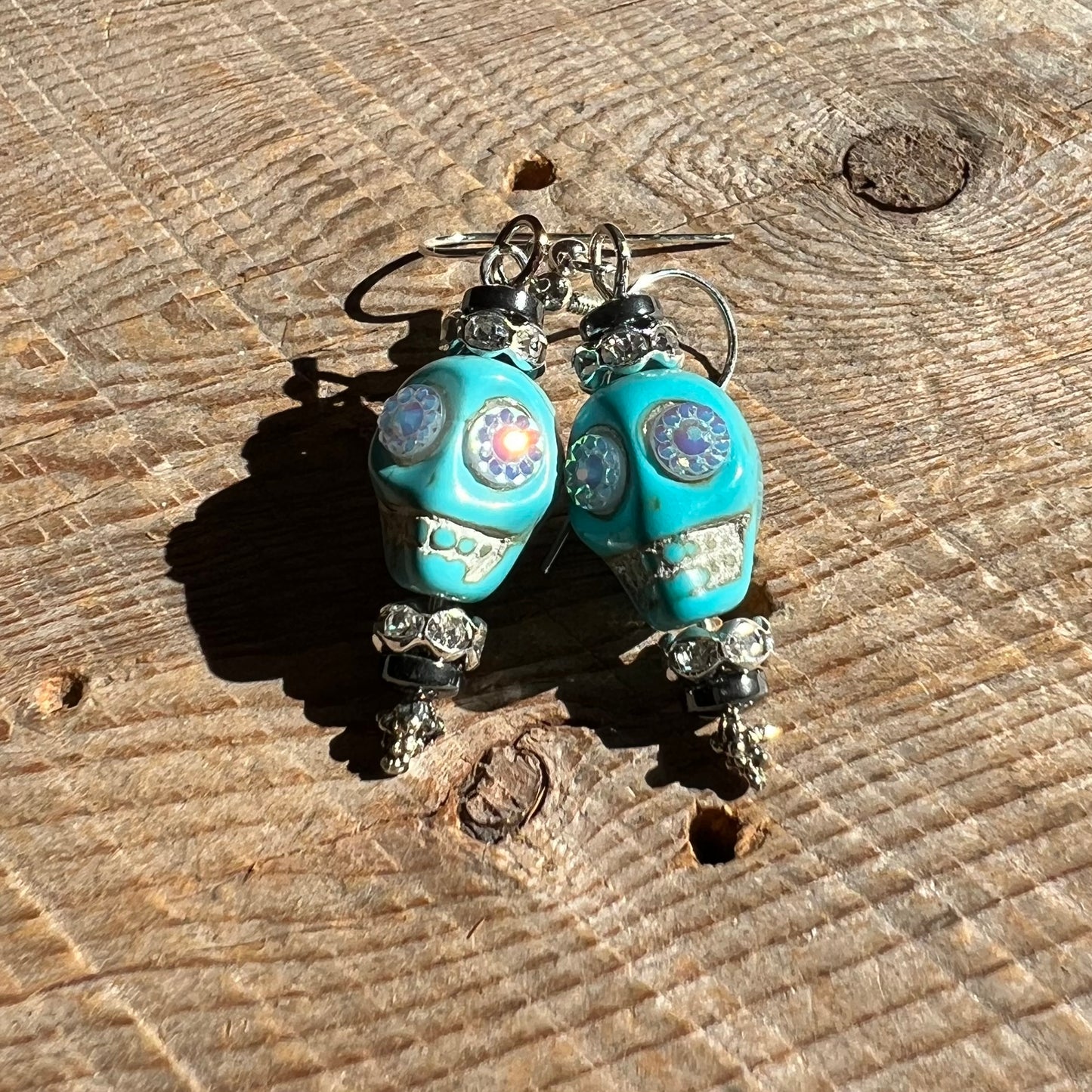 SariBlue® Sparkle Sugarskull Earrings