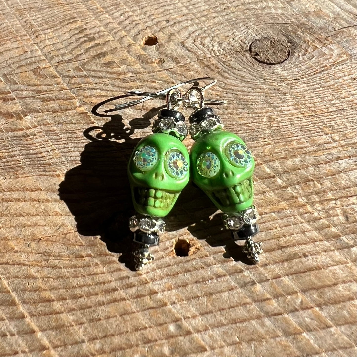 SariBlue® Sparkle Sugarskull Earrings