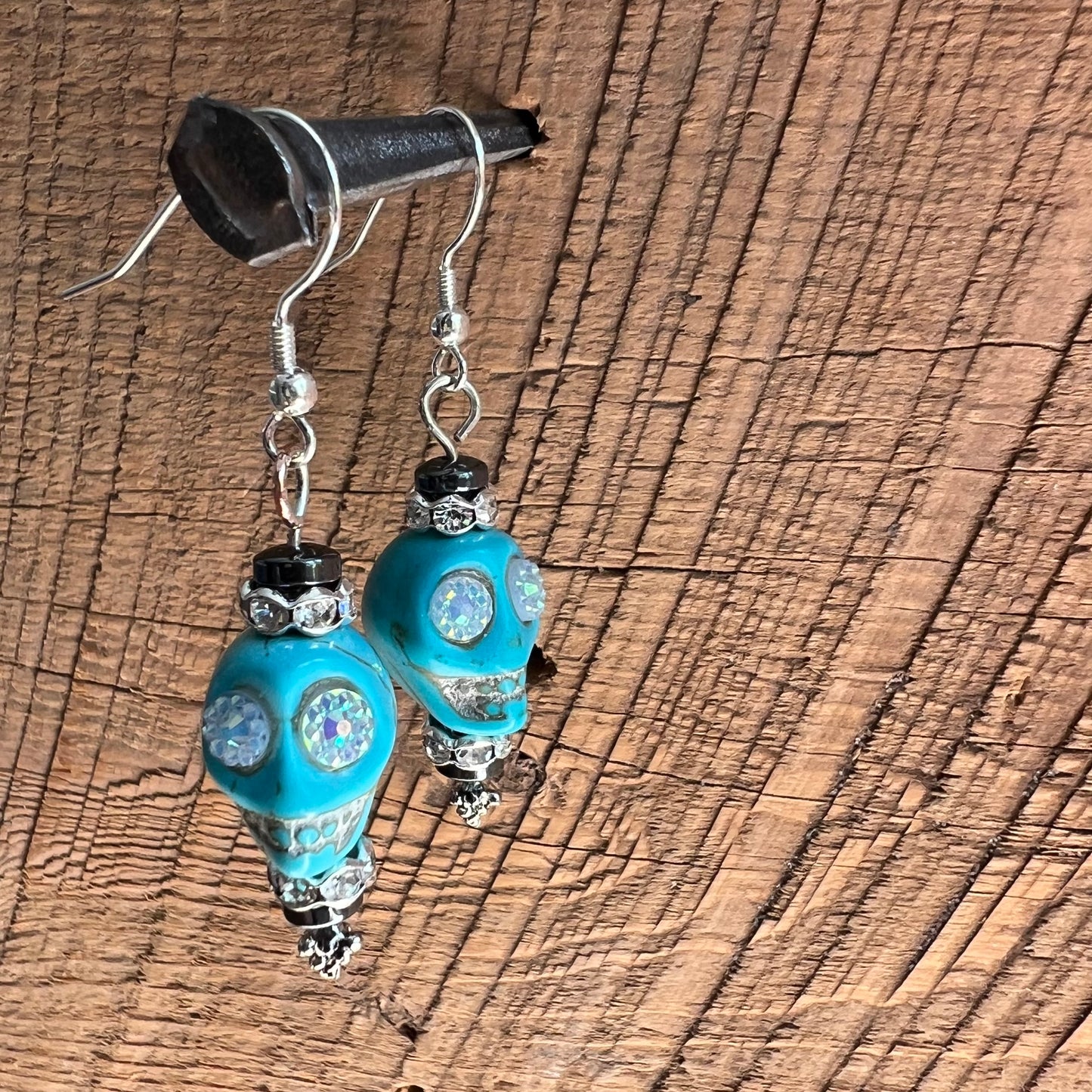 SariBlue® Sparkle Sugarskull Earrings