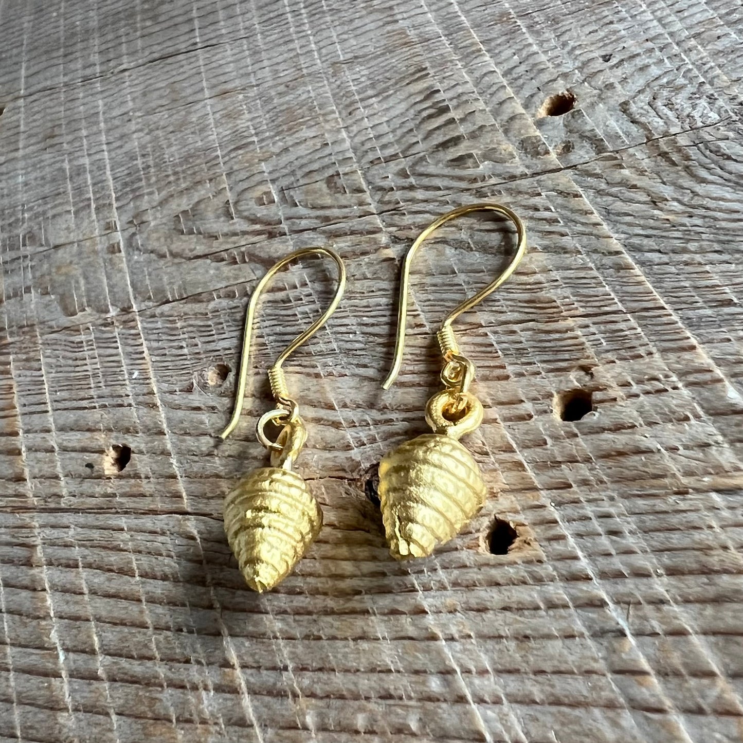 SariBlue® Gold Spiral Earrings