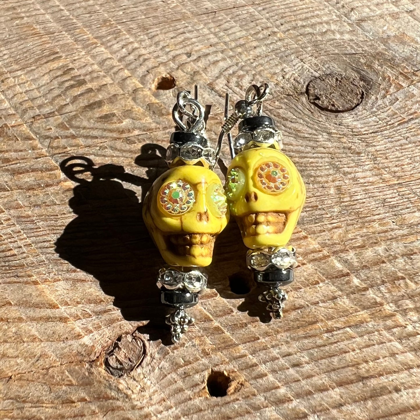 SariBlue® Sparkle Sugarskull Earrings