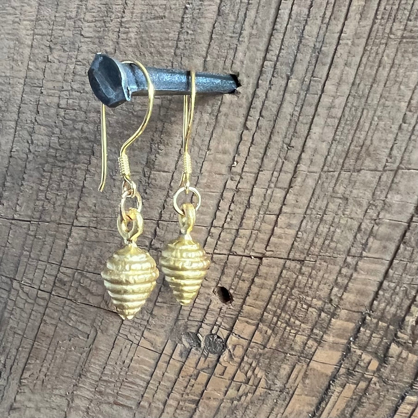 SariBlue® Gold Spiral Earrings