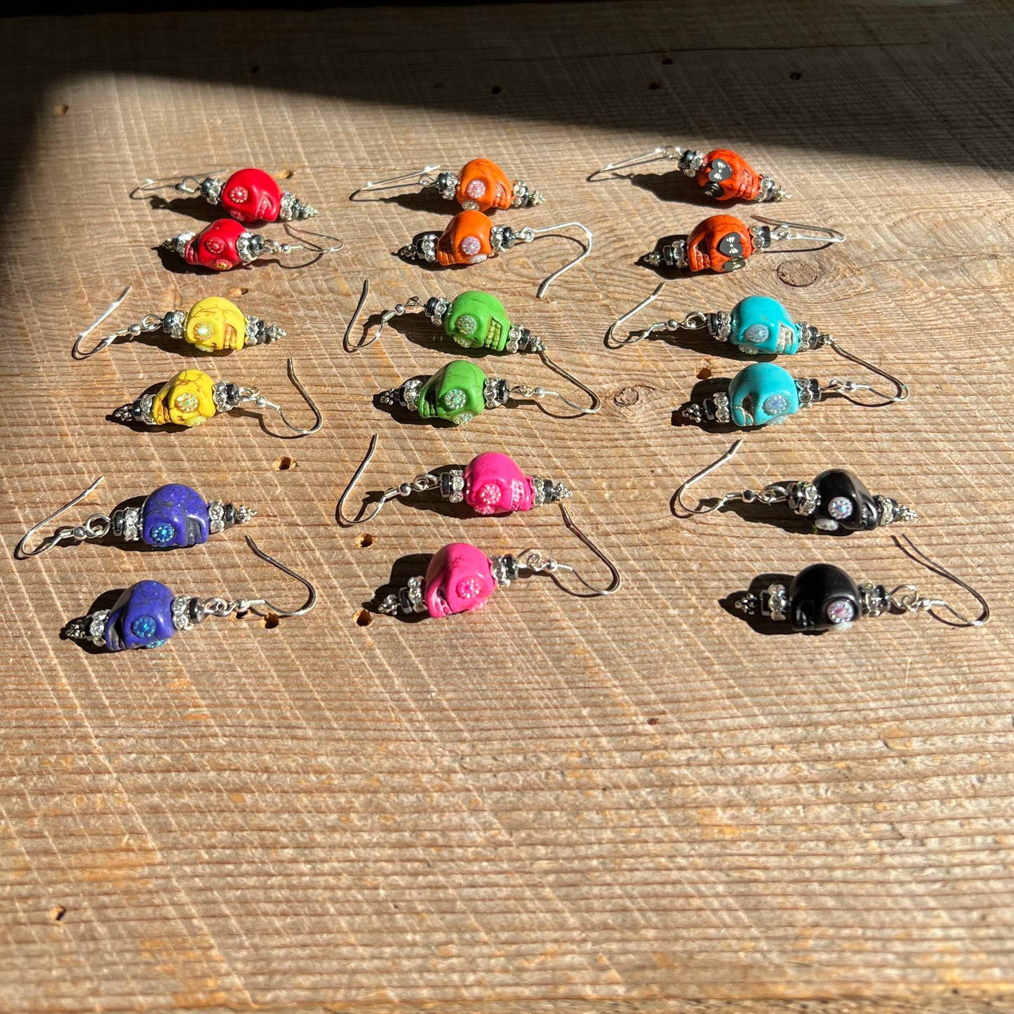 SariBlue® Sparkle Sugarskull Earrings