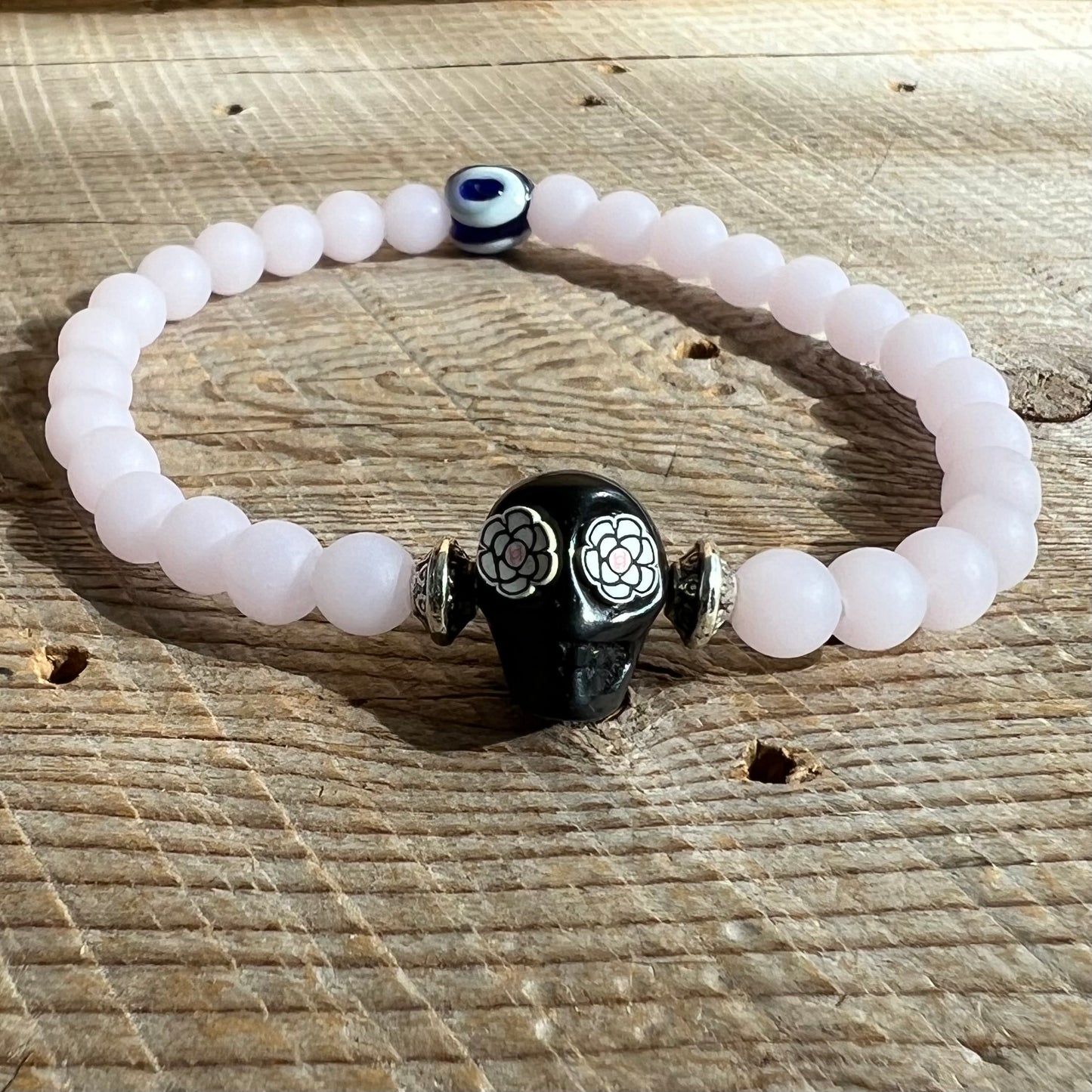 SariBlue® Atomic Sugarskull Bracelet with Evil Eye