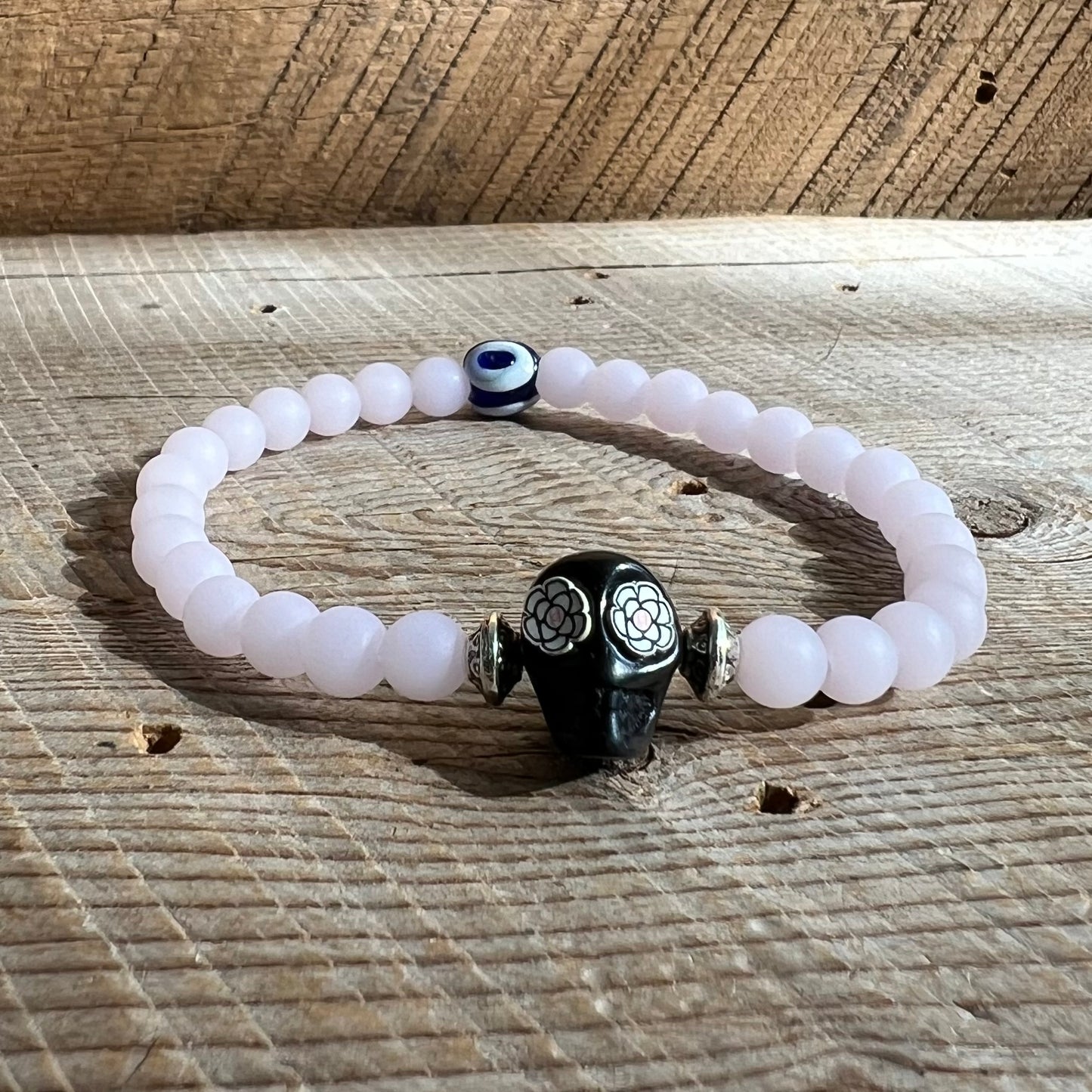 SariBlue® Atomic Sugarskull Bracelet with Evil Eye