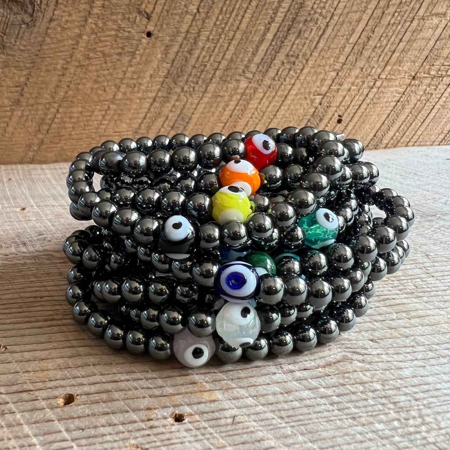 SariBlue® Evil Eye Hematite Bracelet