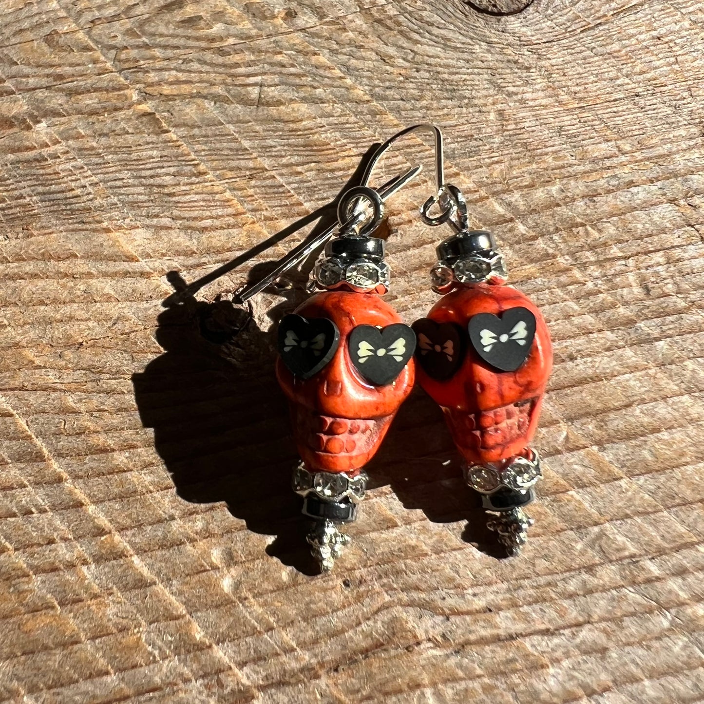 SariBlue® Sparkle Sugarskull Earrings