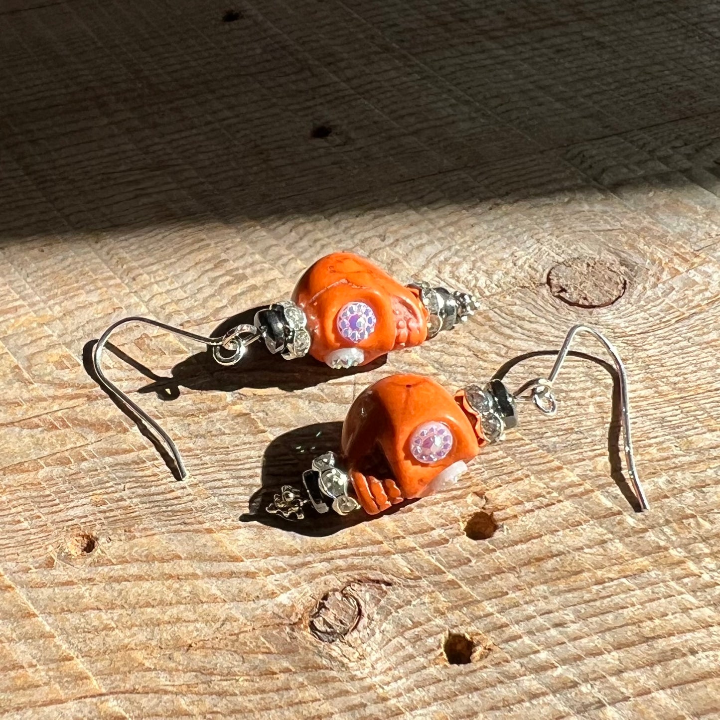 SariBlue® Sparkle Sugarskull Earrings