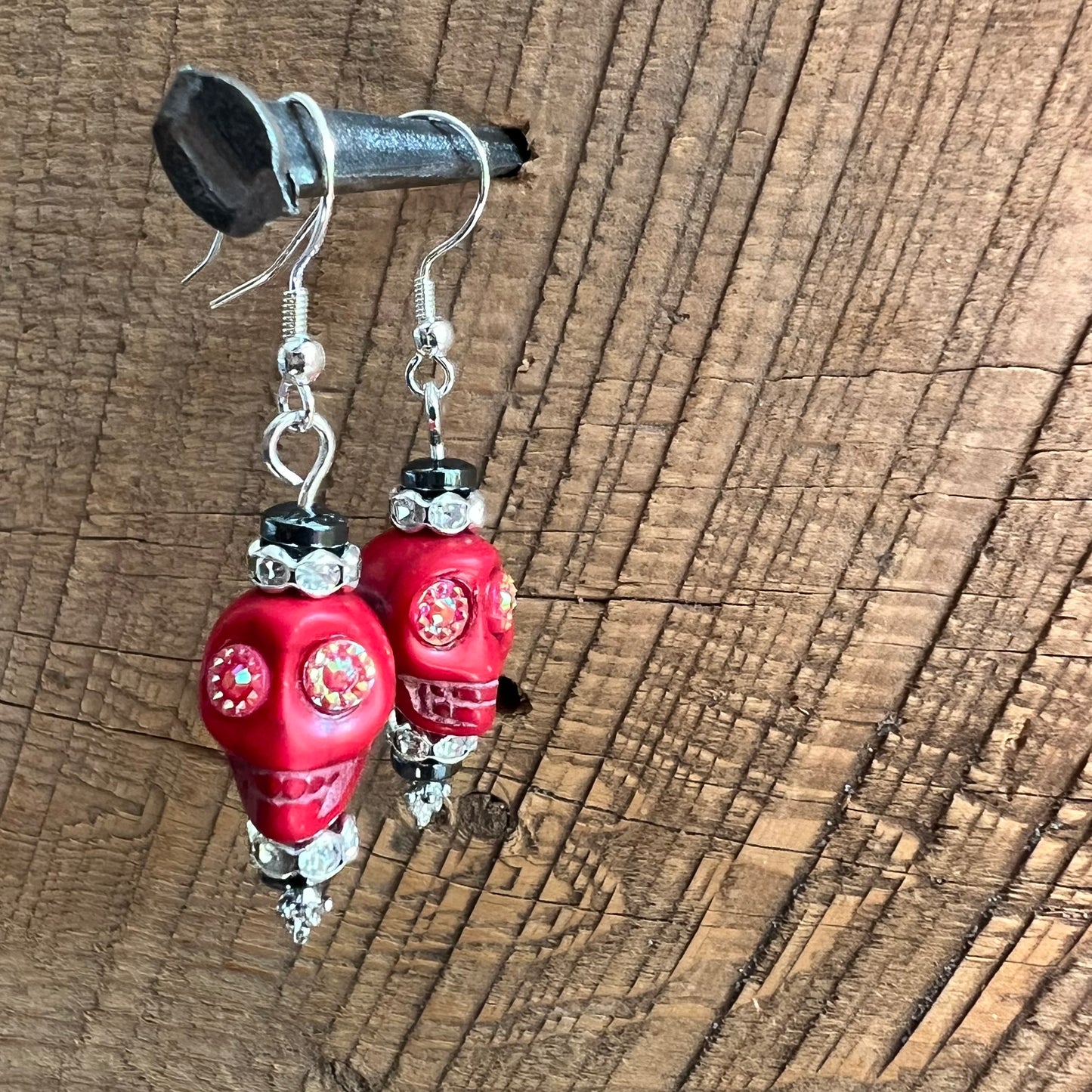 SariBlue® Sparkle Sugarskull Earrings