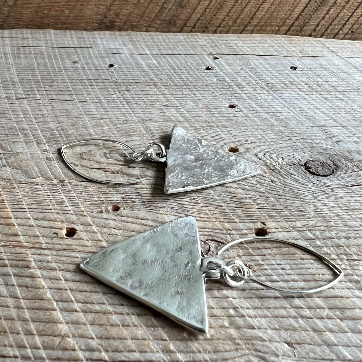 SariBlue® Silver Delta Earrings
