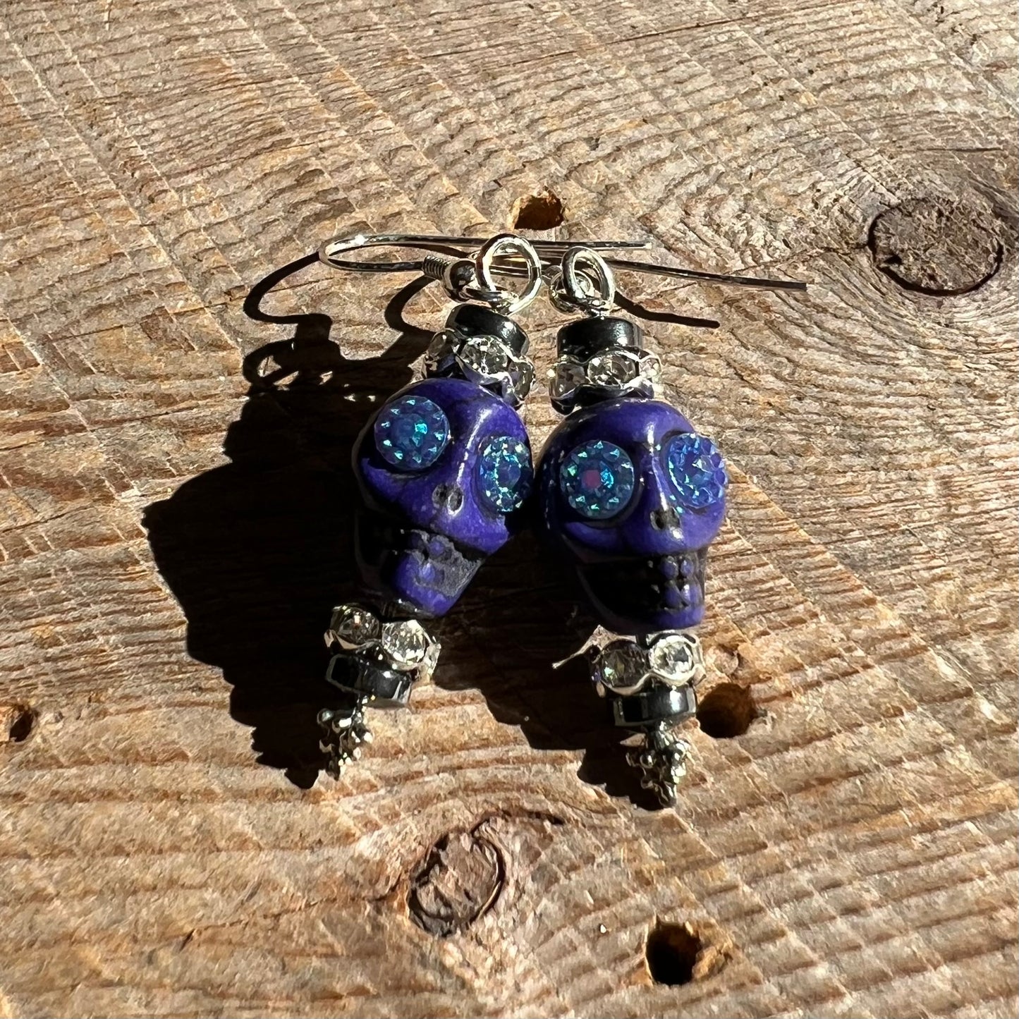 SariBlue® Sparkle Sugarskull Earrings