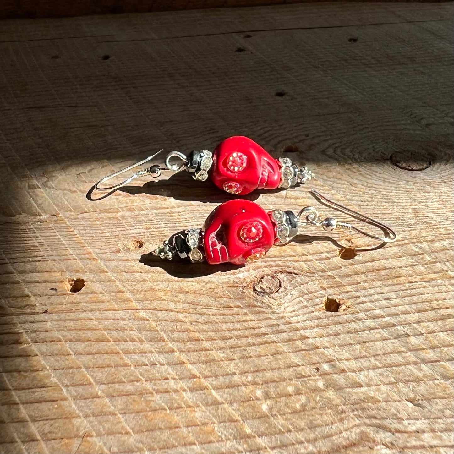 SariBlue® Sparkle Sugarskull Earrings