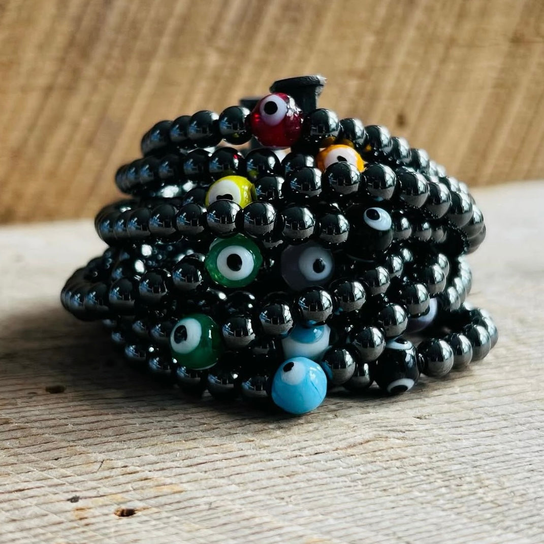 SariBlue® Evil Eye Hematite Bracelet