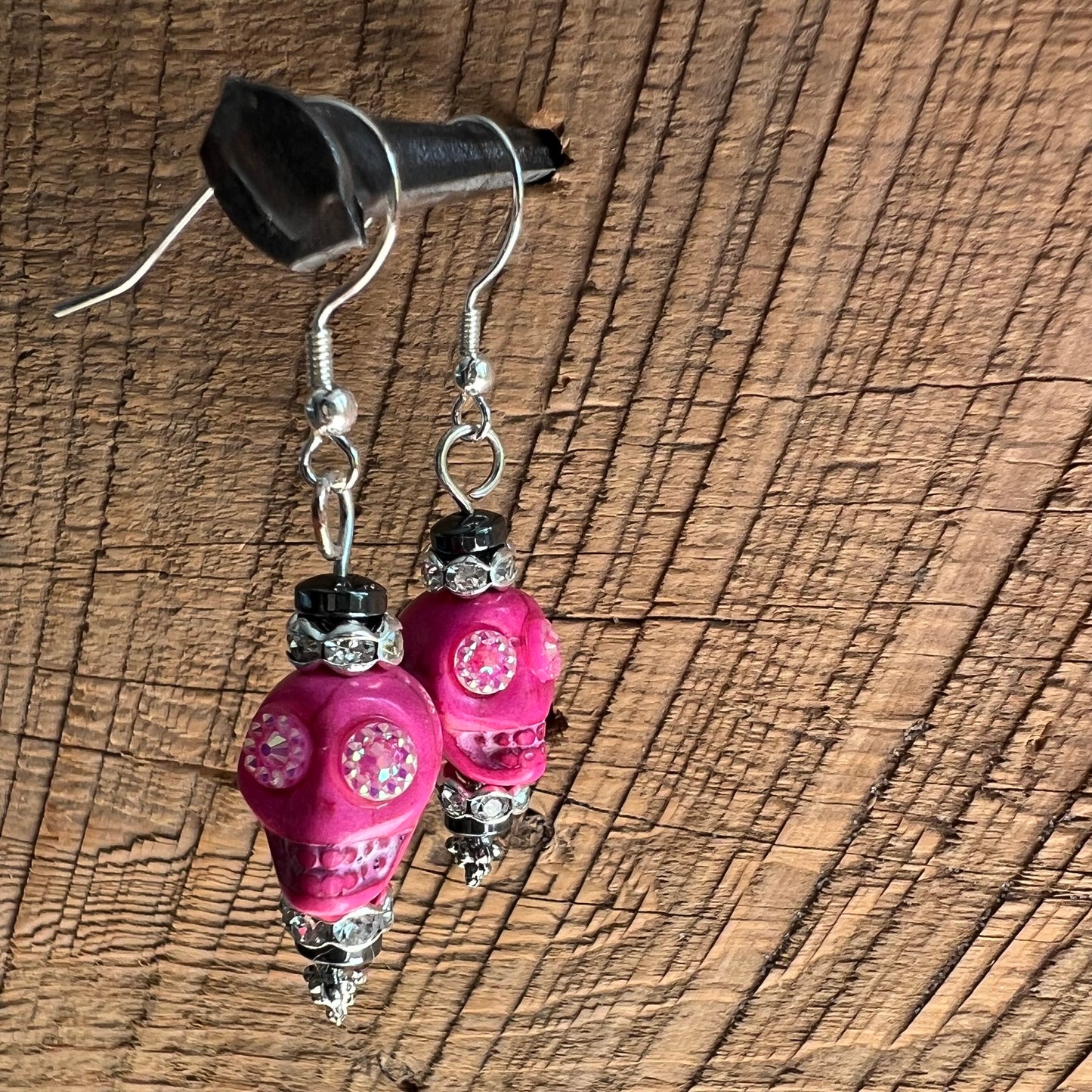 SariBlue® Sparkle Sugarskull Earrings