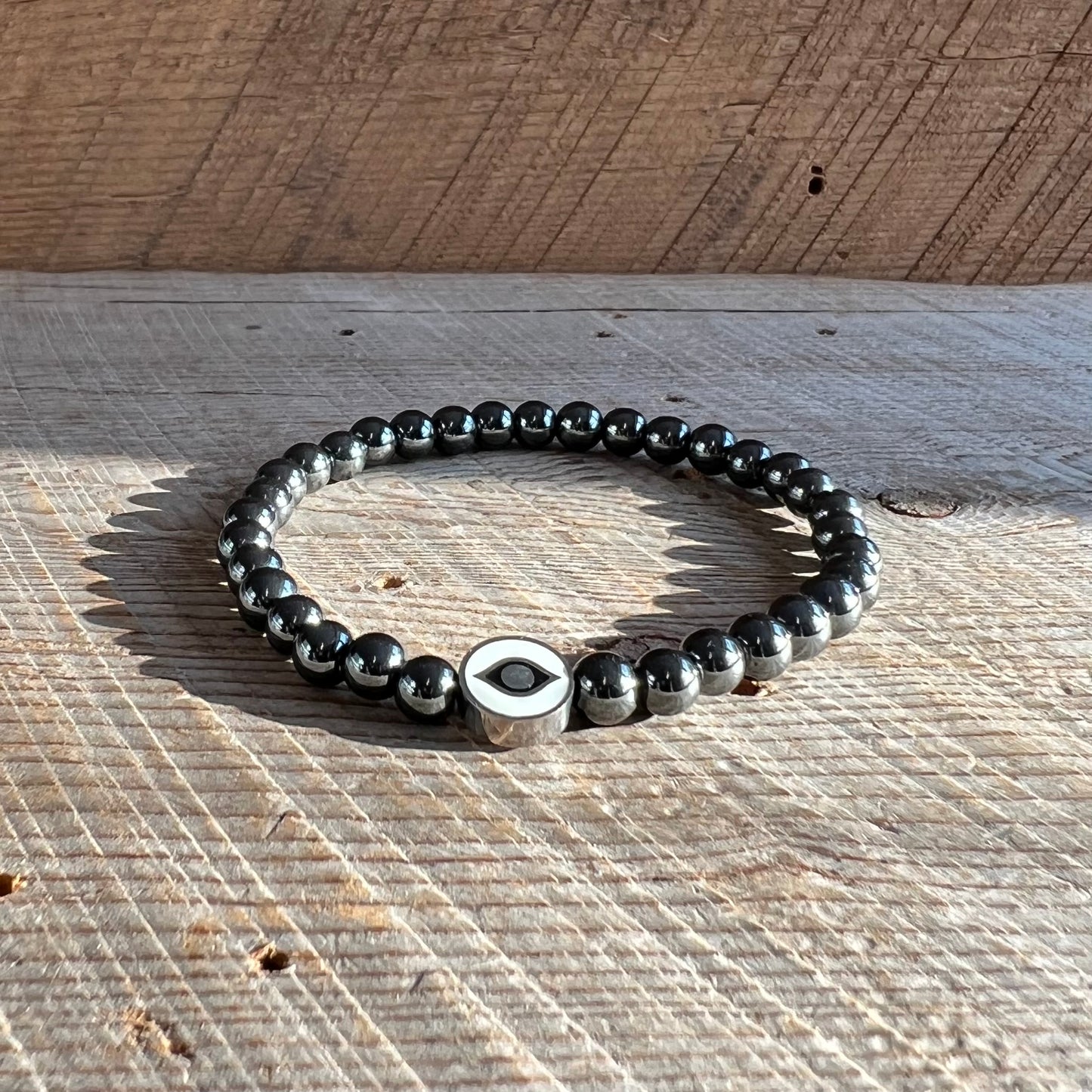 SariBlue® Protect Your Energy Evil Eye Hematite Bracelet