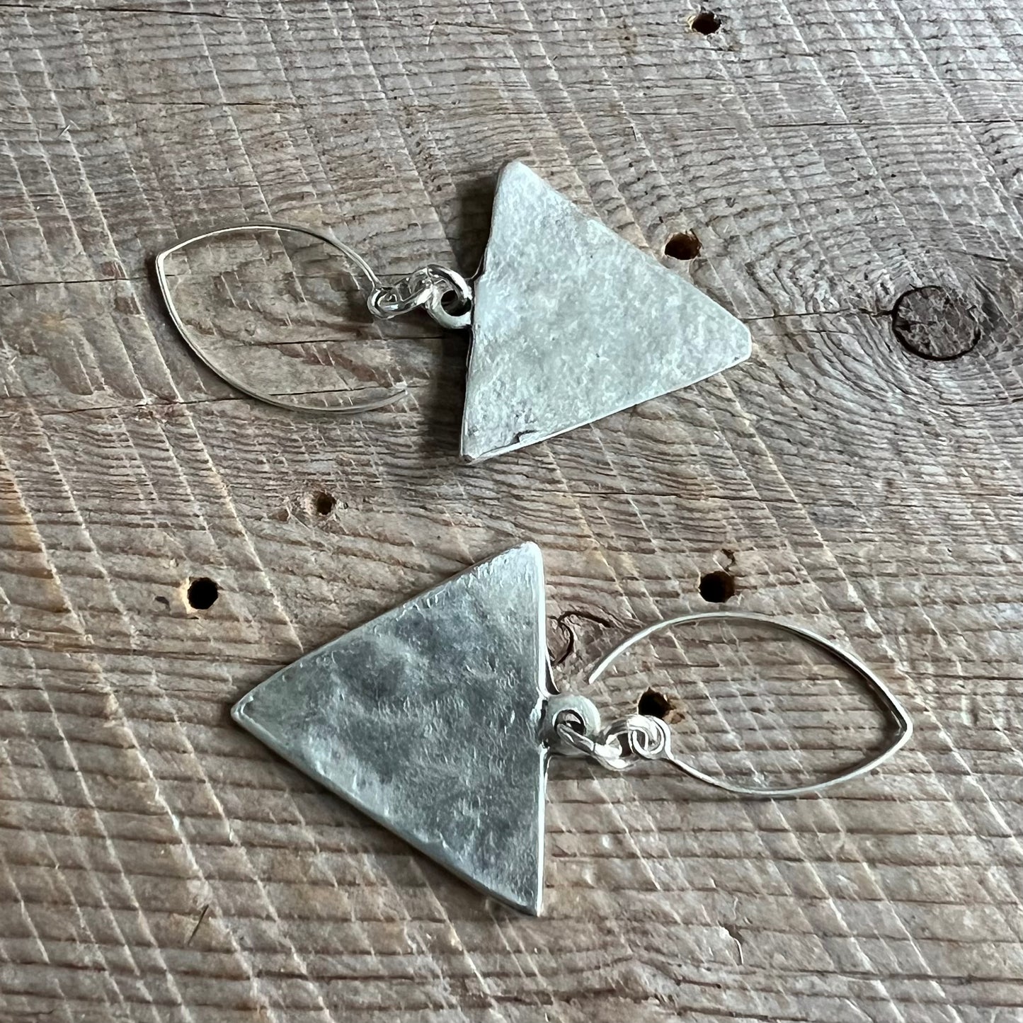 SariBlue® Silver Delta Earrings