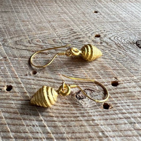 SariBlue® Gold Spiral Earrings