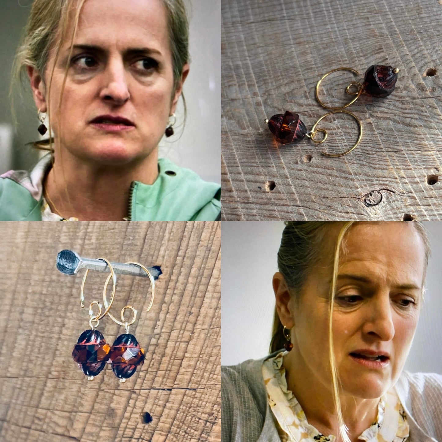 SariBlue® Amber Arabesque Czech Glass Earrings as seen on NBC Law & Order: SVU and Organized Crime