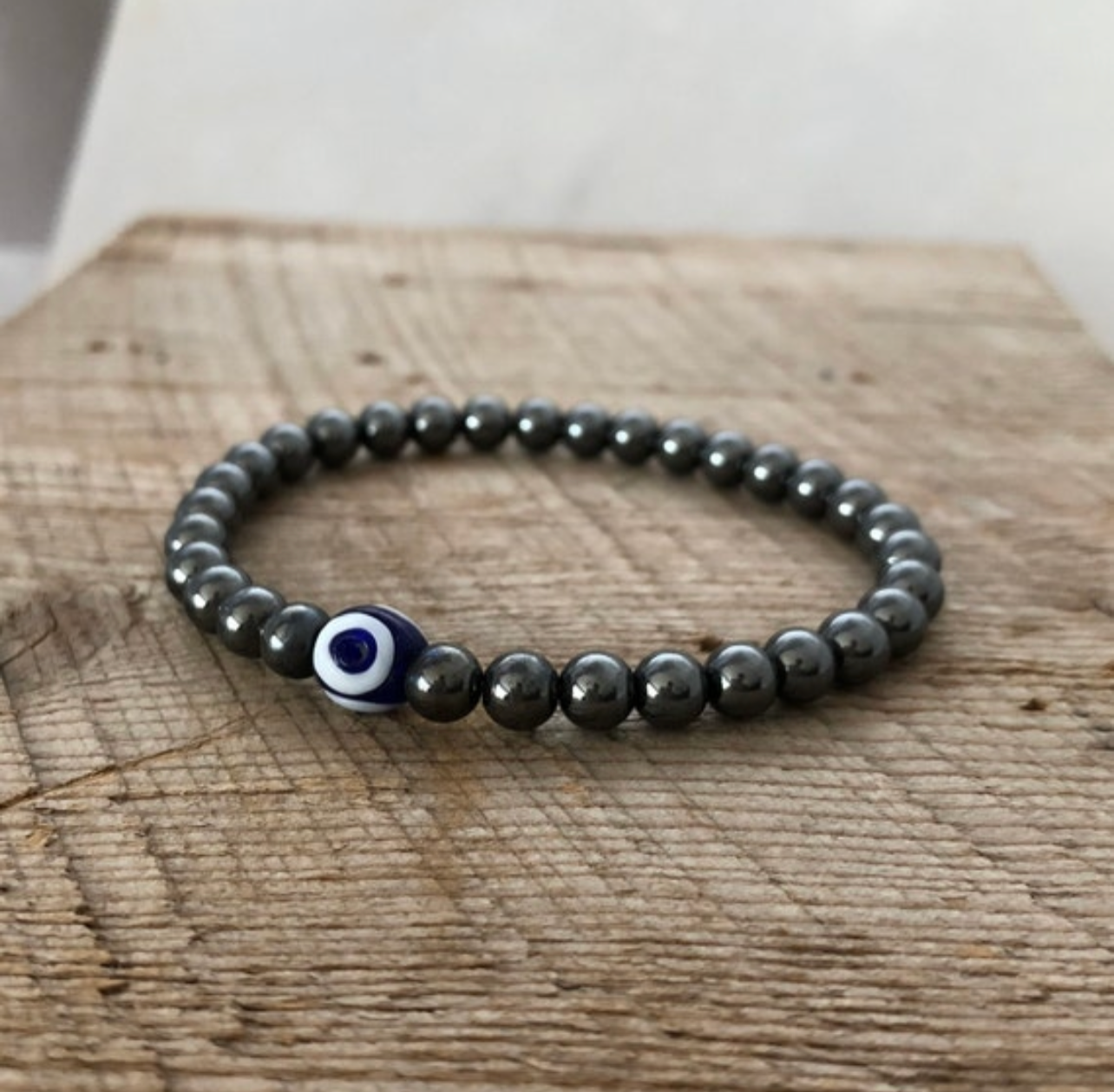 SariBlue® Blue Evil Eye Hematite Bracelet