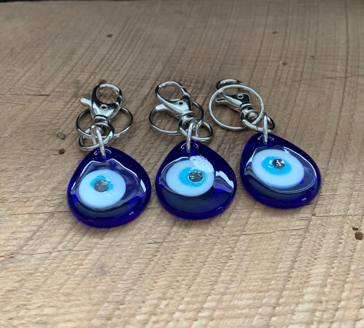 SariBlue® Blue Teardrop Evil Eye Keychain