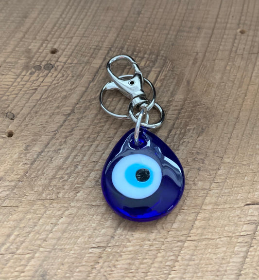SariBlue® Blue Teardrop Evil Eye Keychain