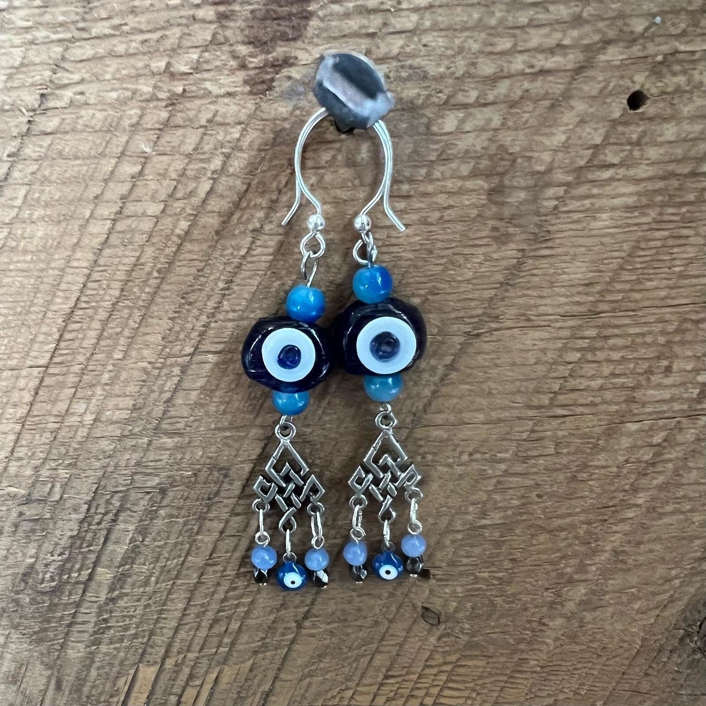 SariBlue® Evil Eye Celtic Knot Chandelier Earrings