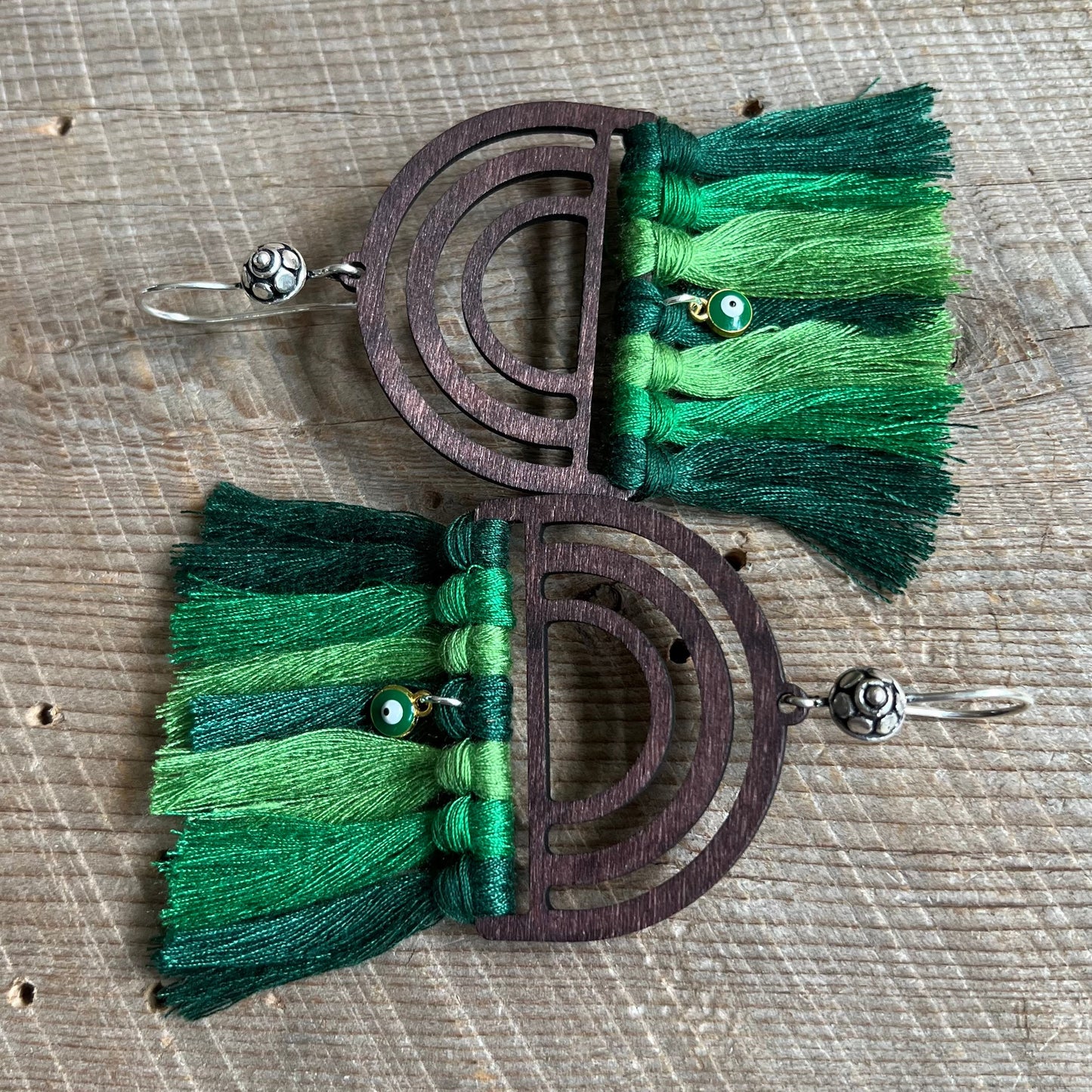 SariBlue® All the Greens Rainbow Earrings