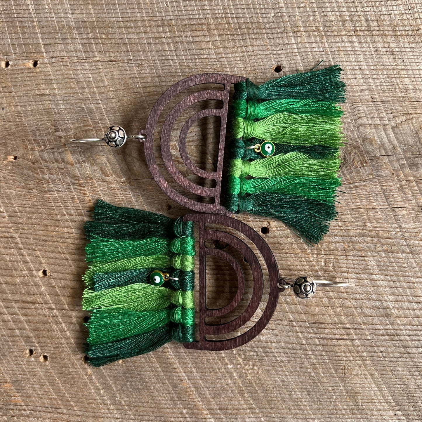 SariBlue® All the Greens Rainbow Earrings