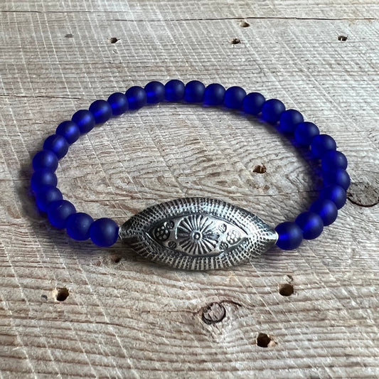 SariBlue®️ Cobalt Cultured Seaglass Bracelet
