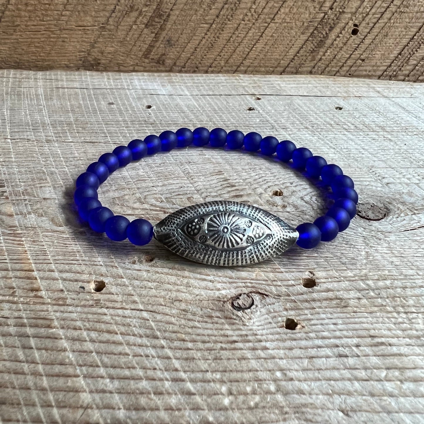 SariBlue®️ Cobalt Cultured Seaglass Bracelet