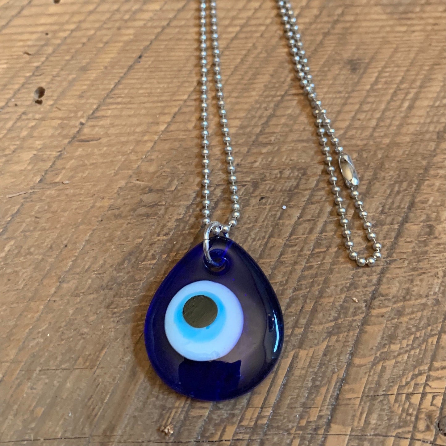 SariBlue® Evil Eye Necklace Blue Glass Teardrop or Circle Evil Eye Pendant