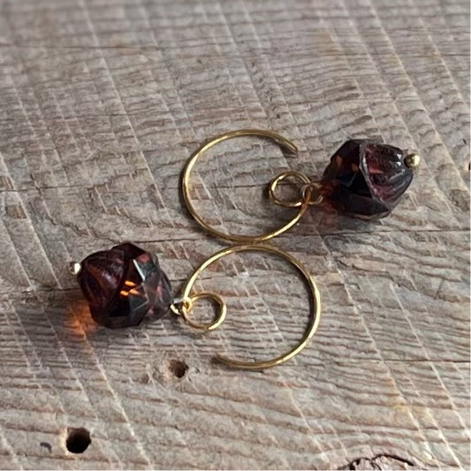 SariBlue® Amber Arabesque Czech Glass Earrings as seen on NBC Law & Order: SVU and Organized Crime