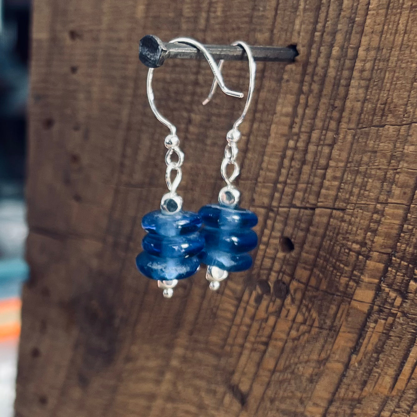 SariBlue®️Sky-blue Balance Rock Sterling Silver Earrings